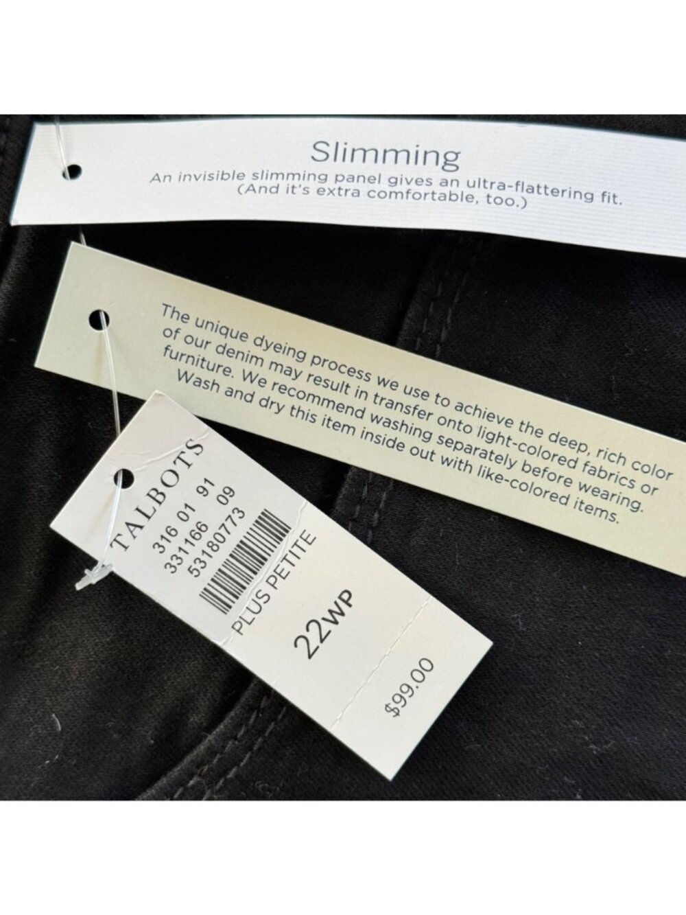Talbots Womens High-Waist Jegging Ankle Black Plus 22WP Petite Cotton Blend New - Picture 8 of 16